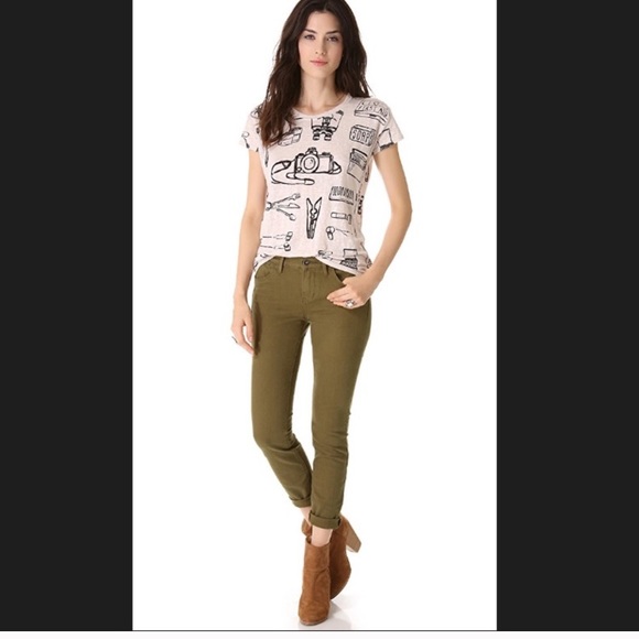 Madewell Skinny Skinny Ankle Jeans Olive Green EUC - Picture 2 of 11